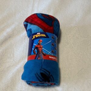 Spiderman Travel Blanket - Red and Blue